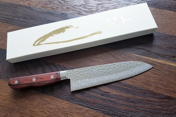 Yasuda SakuSaku VG10/Damaskus Santoku 18cm